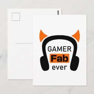 gamer fab-ever postcard