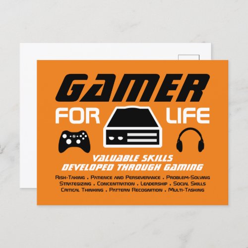 Gamer for Life Postcard