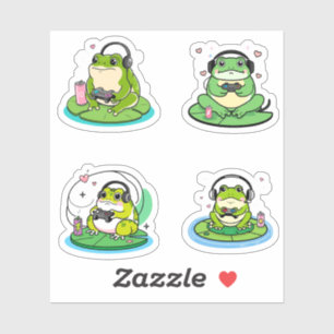 Gamer Frog - Cute Gaming Sticker