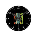 Gamer Game Controller Round Clock Gamer Game Controller Round Clock