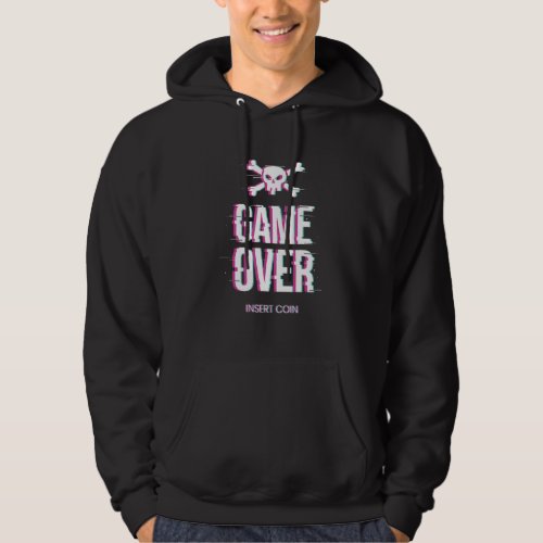 Gamer Game Over Insert Coins   Gaming Hoodie