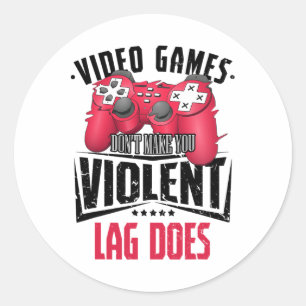 Gamer Gamer Video Games Controller Computer Gaming Classic Round Sticker