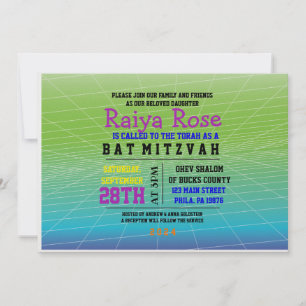 GAMER GAMING DIGITAL Bat Mitzvah Invitation