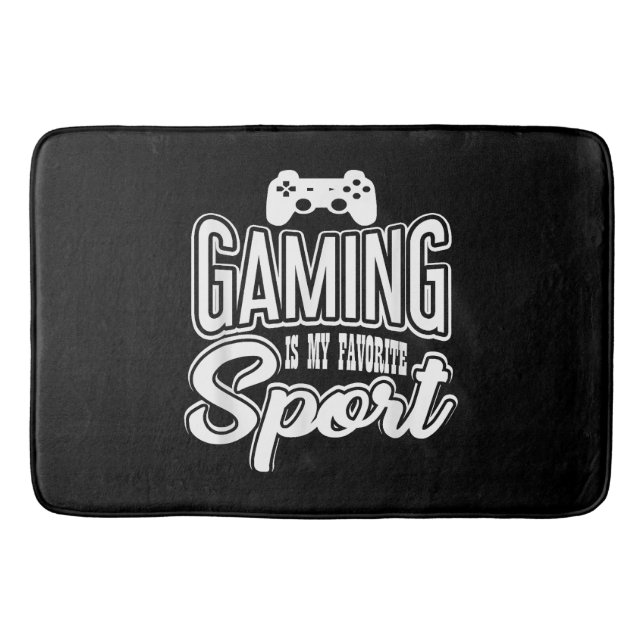 Gamer - Gaming Is My Favorite Sport Bath Mat (Front)