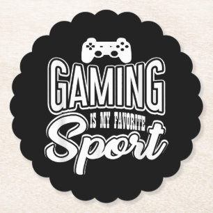 Gamer - Gaming Is My Favorite Sport Paper Coaster