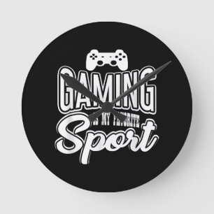 Gamer - Gaming Is My Favorite Sport Round Clock