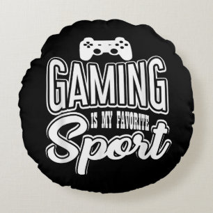 Gamer - Gaming Is My Favorite Sport Round Pillow