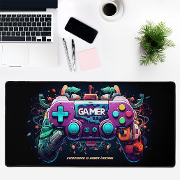 Gamer Gaming Joystick Personalized Desk Mat