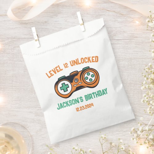 Gamer Gaming Level Unlocked Boys Birthday Party Favor Bag