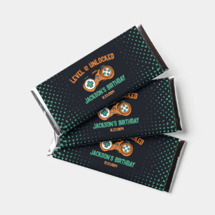 Gamer Gaming Level Unlocked Boys Birthday Party Hershey Bar Favors