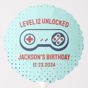 Gamer Gaming Level Unlocked Video Games Birthday Balloon