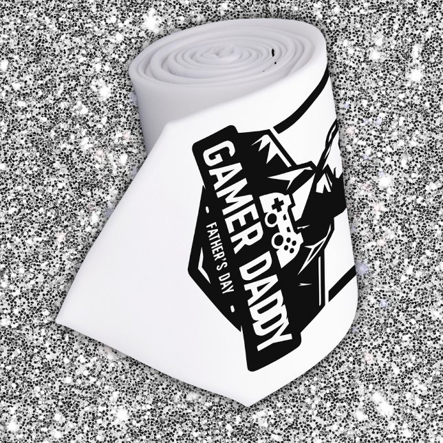 Gamer Geek Dad Happy Father's Day | Neck Tie (Creator Uploaded)