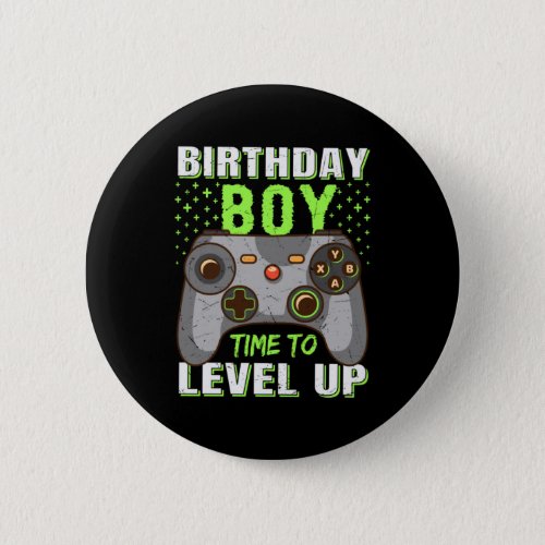 Gamer Gift Birthday Boy Time To Level Up Button