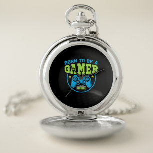Gamer Gift Born To Be A Gamer Pocket Watch
