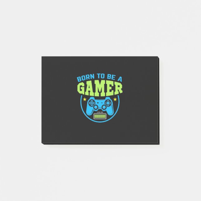 Gamer Gift | Born To Be A Gamer Post-it Notes (Front)