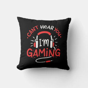 Gamer Gift Can Not Here You I Am Gaming Throw Pillow