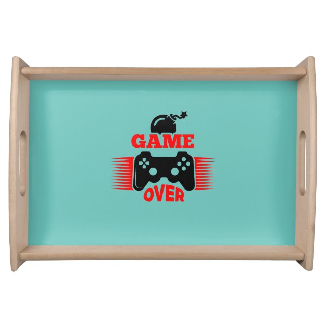 Gamer Gift Game Over Serving Tray (Front)