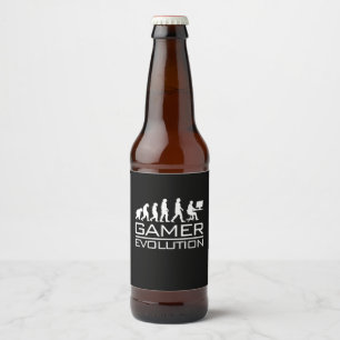 Gamer Gift   Gamer Evolution Beer Bottle Label