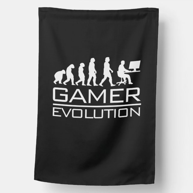 Gamer Gift | Gamer Evolution House Flag (Front)
