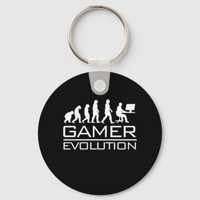 Gamer Gift | Gamer Evolution Keychain (Front)