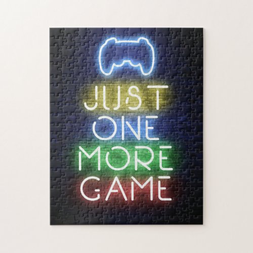 Gamer Gift  Gamer Just One More Game Jigsaw Puzzle