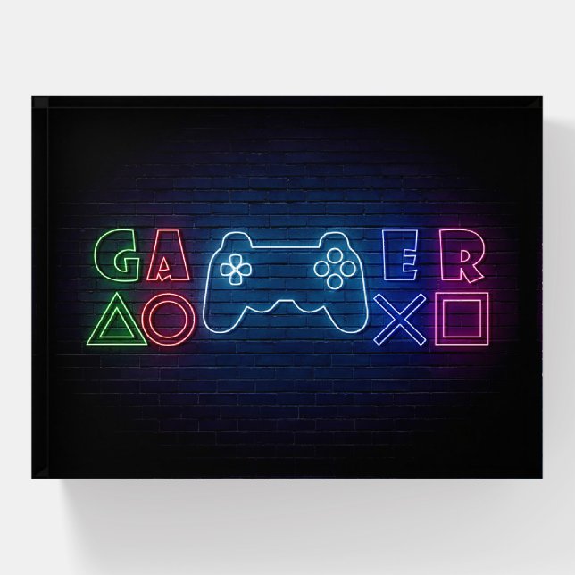Gamer Gift | Gamer Online Paperweight (Front)