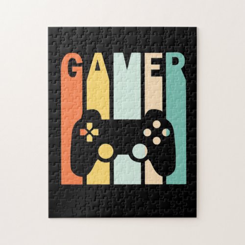 Gamer Gift  Gamer Retro Vintage Jigsaw Puzzle