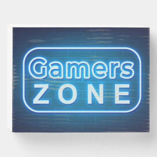 Gamer Gift  Gamers Zone Neon Wooden Box Sign