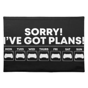 Gamer Gift   Gaming Plans Cloth Placemat