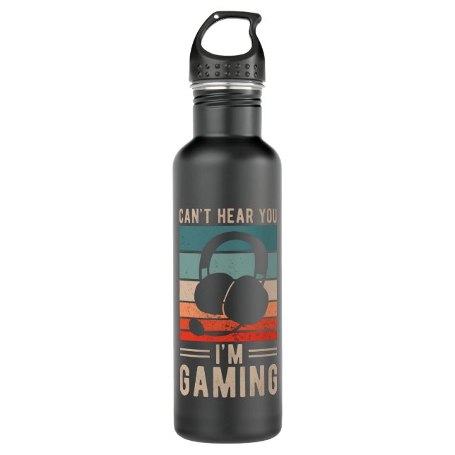 Gamer Gift Gaming Stainless Steel Water Bottle (Front)