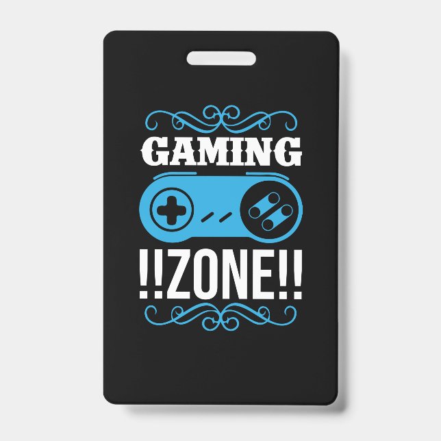 Gamer Gift Gaming Zone Badge (Front)