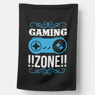 Gamer Gift Gaming Zone House Flag