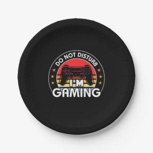 Gamer Gift I Am Gaming Do Not Disturb Paper Plates