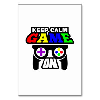 Gamer Gift Keep Calm Game On Table Number