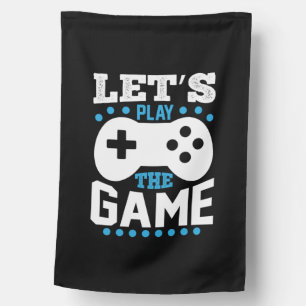 Gamer Gift Lets Play The Game House Flag
