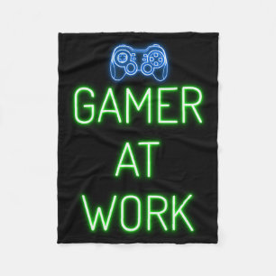 Gamer Gift Mr. Gamer At Work Fleece Blanket