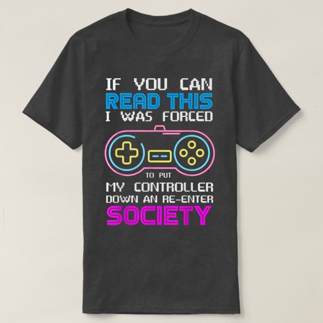 Gamer Gifts for Teen Boys  If Yous Can Read This V T-Shirt (Design Front)