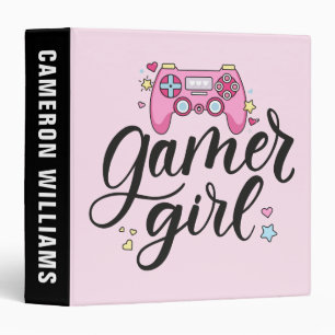 Gamer Girl 3 Ring Binder