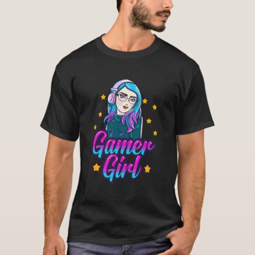 Gamer Girl Anime Retro Video Game Hobbies Women Pl T_Shirt