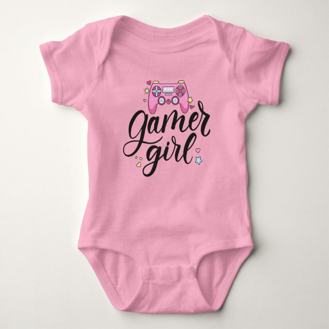 Gamer Girl Baby Bodysuit (Front)