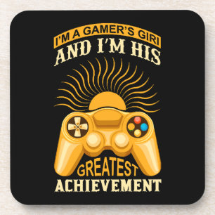 Gamer girl beverage coaster