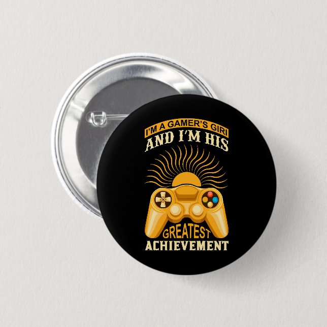 Gamer girl button (Front & Back)