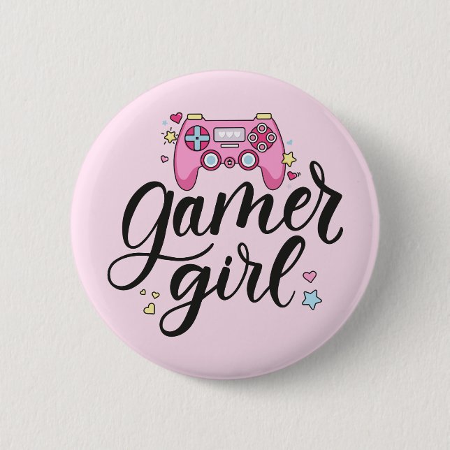 Gamer Girl Button (Front)