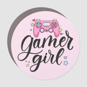 Gamer Girl Car Magnet