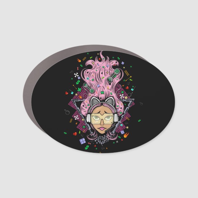 Gamer Girl Car Magnet (Front)