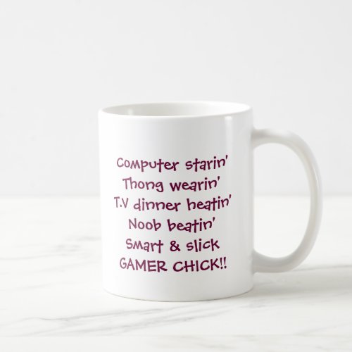 gamer girl chick rhyme coffee mug