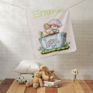 Gamer Girl Custom Name Baby Blanket