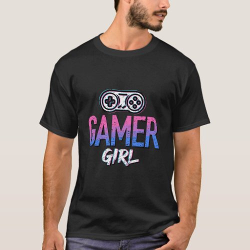 Gamer Girl Cute Gaming Controller Design _ Girl Ga T_Shirt
