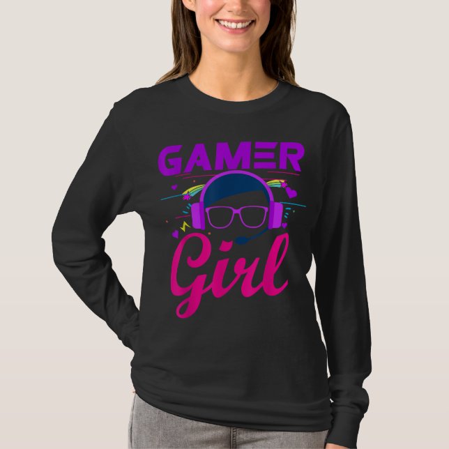 Gamer Girl Cute Gaming for Girls Gamers Video Game T-Shirt (Front)