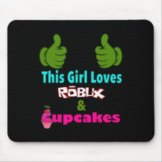 Gamer Girl Design Saying This Girl Loves Robux And Mouse Pad